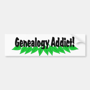 Genealogy Addict Bumper Sticker
