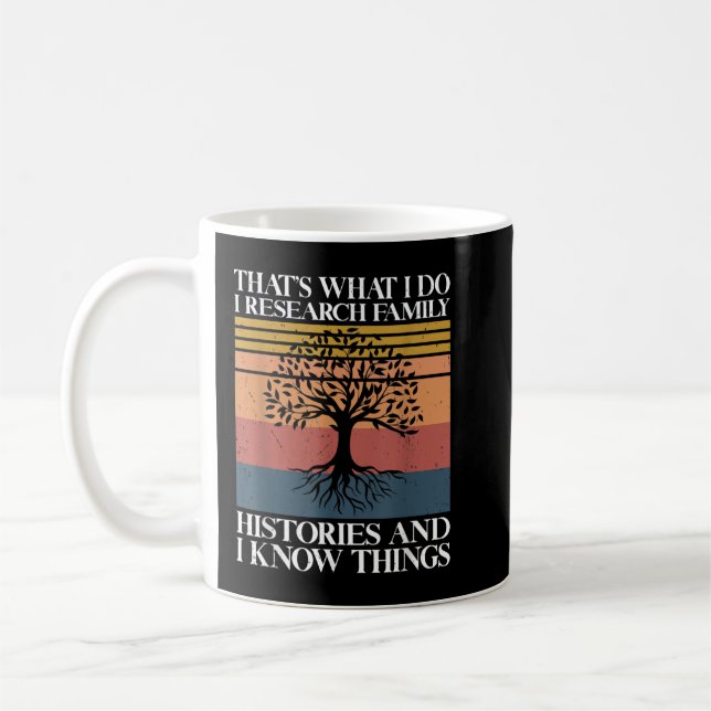 Genealogy Ancestry Dna Genealogist Family Tree Mak Coffee Mug (Left)