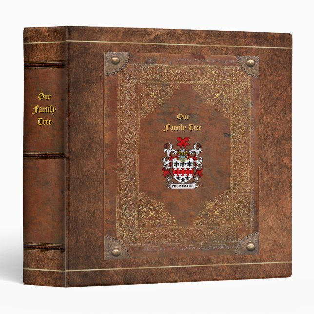 Genealogy Binder w/your Coat of Arms (or other) (Front/Spine)
