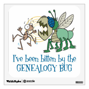Genealogy - Bitten By The Genealogy Bug Wall Decal