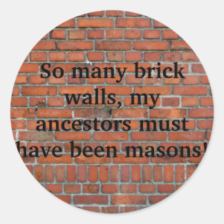 Genealogy "Brick Wall" Sticker
