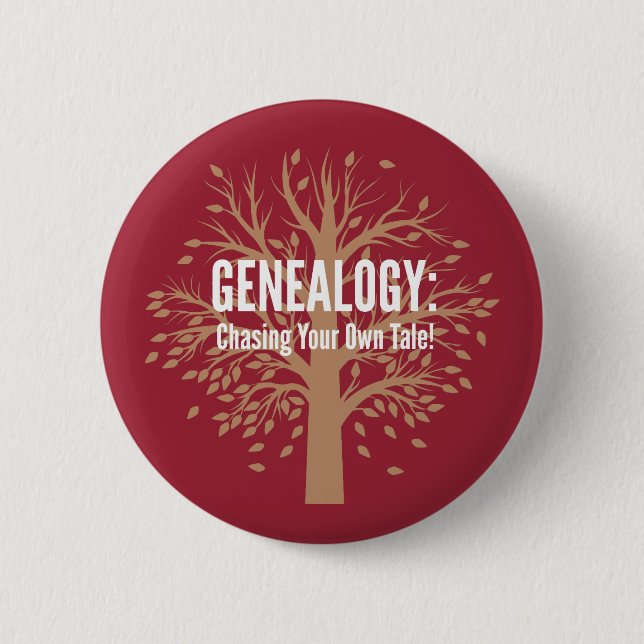 Genealogy Button (Red) (Front)