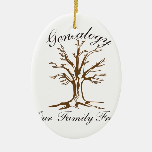 Genealogy Ceramic Ornament (Front)