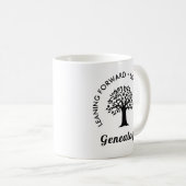 Genealogy Family Ancestry Black Print Gift Hot Tea Coffee Mug (Front Right)