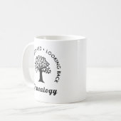 Genealogy Family Ancestry Black Print Gift Hot Tea Coffee Mug (Front Left)