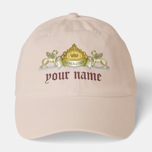 Genealogy Family Crest Surname Hat (Front)