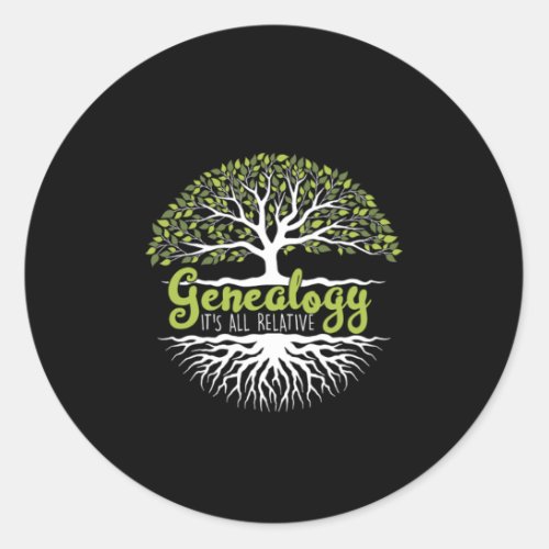 Genealogy Family Historian Genealogists Gift Classic Round Sticker