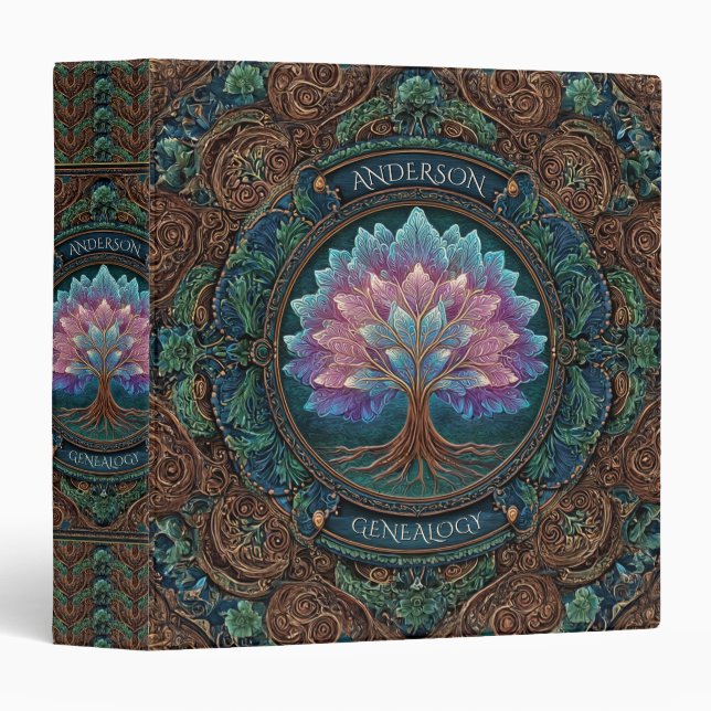 Genealogy Family Tree 3 Ring Binder (Front/Spine)