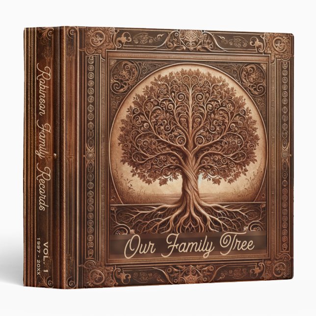 Genealogy Family Tree 3 Ring Binder (Front/Spine)