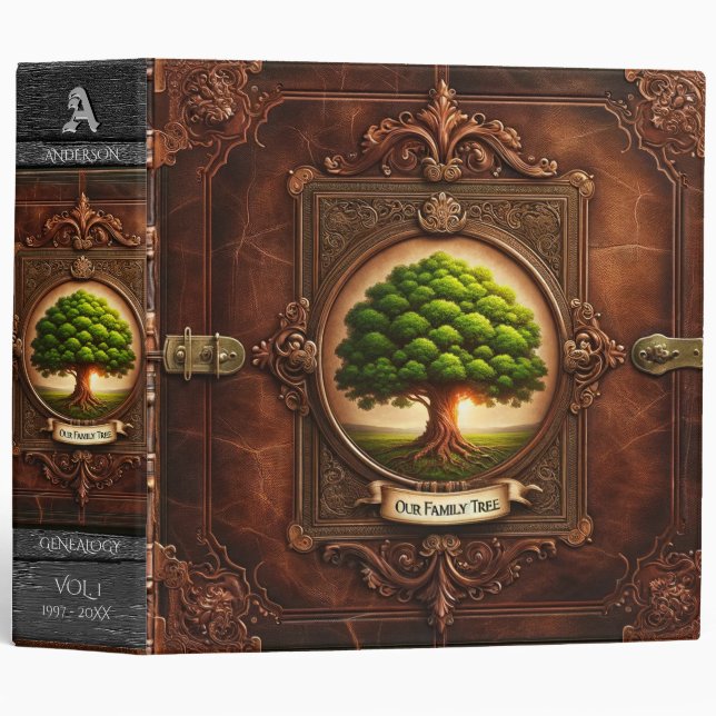 Genealogy Family Tree 3 Ring Binder (Front/Spine)
