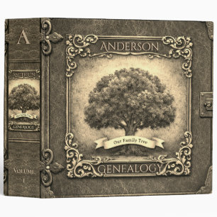 Genealogy Family Tree 3 Ring Binder
