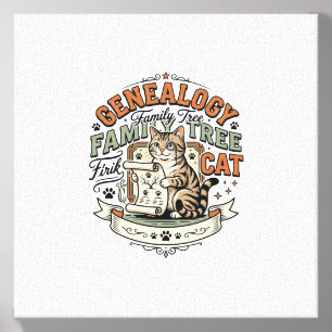 Genealogy Family Tree Cat Genealogy Family Tree Ca Canvas Photo Tile