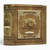 Genealogy Family Tree in GOld Binder