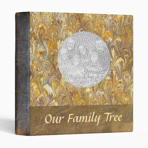 Genealogy  Family Tree Leather Look Photo Book 3 Ring Binder