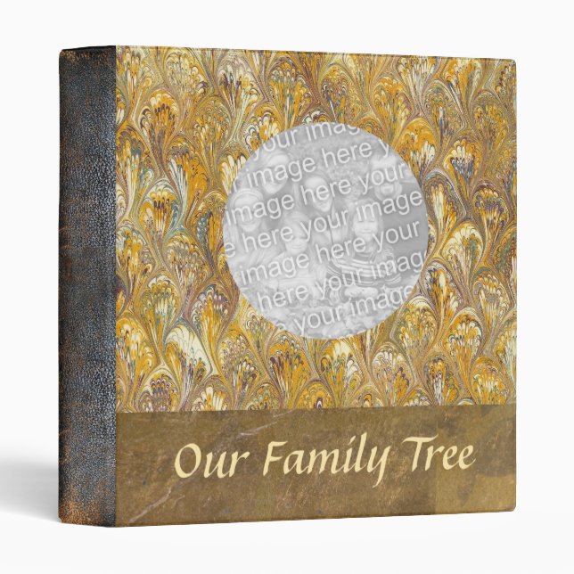 Genealogy | Family Tree Leather Look Photo Book 3 Ring Binder (Front/Spine)