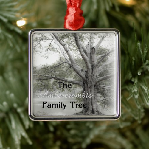 Genealogy Family Tree Metal Ornament