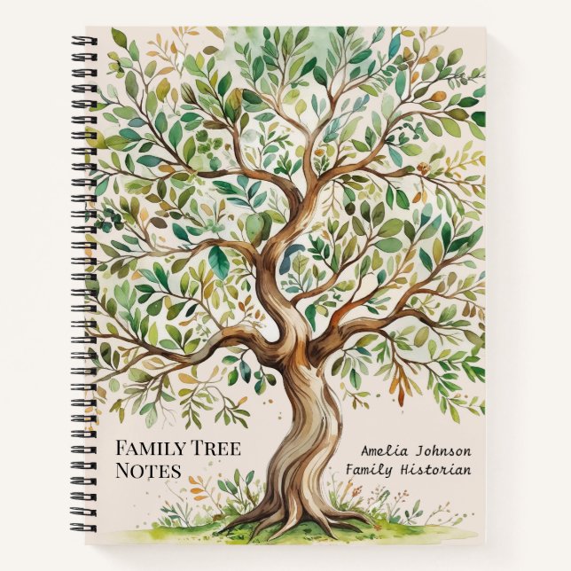 Genealogy Family Tree Research Notebook (Front)