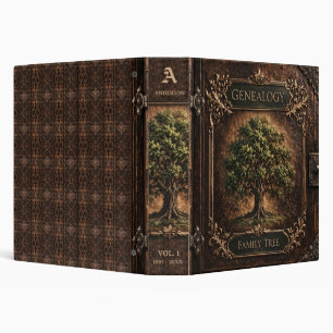 Genealogy Family Tree Vintage 3 Ring Binder