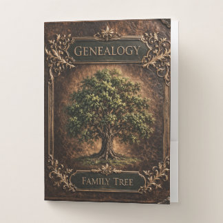 Genealogy Family Tree Vintage Pocket Folder