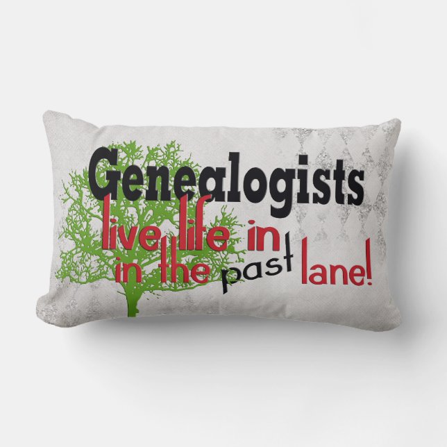 genealogy family tree with quote lumbar pillow (Front)