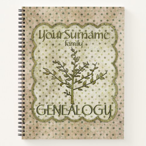 Genealogy Green Notebook