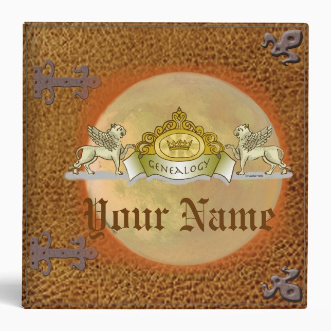 Genealogy Herald Family Name Binder (Front)