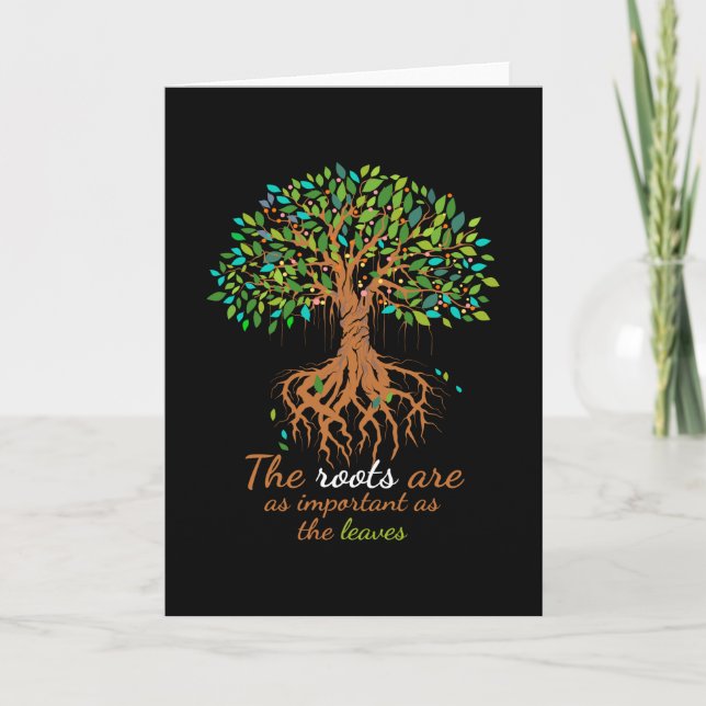 Genealogy Important as Leaves Dna Family Card (Front)