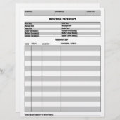 Genealogy Individual Data Sheet Chronology (Front/Back)