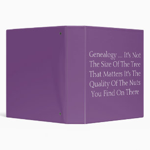 Genealogy It's not the size of the tree ... Binder