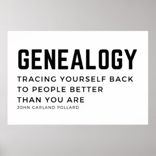 Genealogy John Garland Pollard definition quote Poster