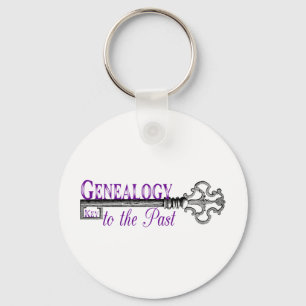 Genealogy Key to Past Keychain