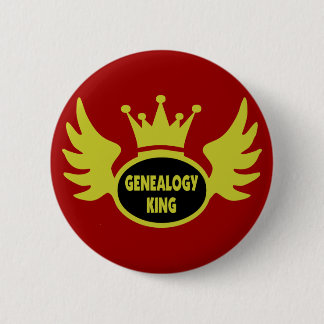 Genealogy King Pinback Button