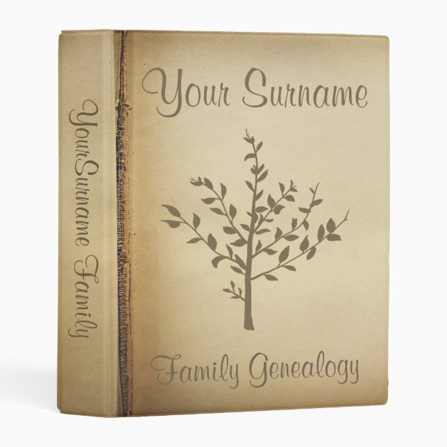 Genealogy Mini Binder (Front/Spine)