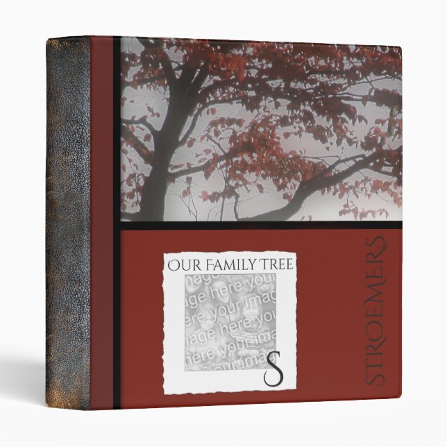 Genealogy Monogrammed | Family Tree Personalized Binder (Front/Spine)