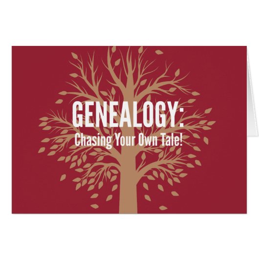 Genealogy Notecards (Red) Cards (Front Horizontal)