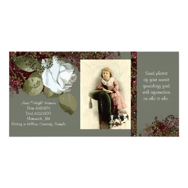 Genealogy Photo Card (Front)
