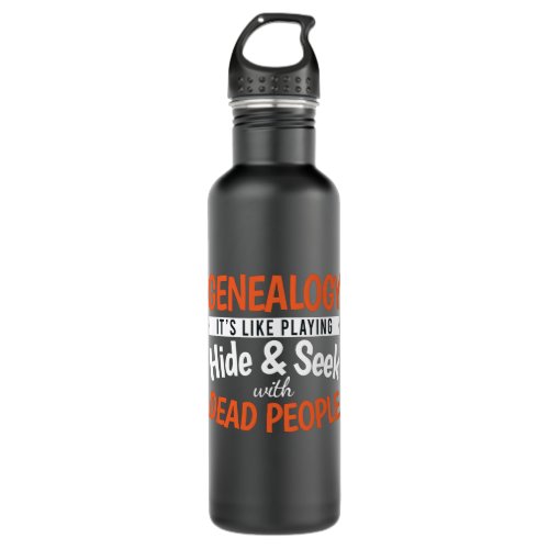 Genealogy Playing Dead People Dna Family Stainless Steel Water Bottle