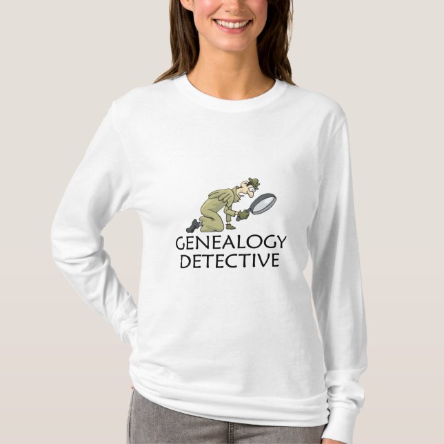 Genealogy Private Detective T-Shirt (Front)