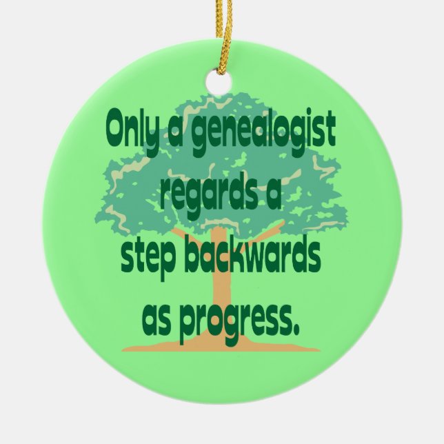 Genealogy Progress Ornament (Front)