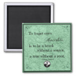 Genealogy Quote To Forget One&#39;s Ancestors Magnet at Zazzle