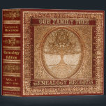 Genealogy Records Book Binder<br><div class="desc">Genealogy Record Book - A vintage looking book with a tree of life makes a very attractive and interesting place to store photos, awards, items and more.If you need more than one book, change the volume numbers as needed. You could create an anniversary edition, wedding, new birth, bridal shower, baby...</div>