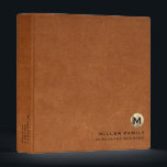 Genealogy Records Book Binder<br><div class="desc">Genealogy Record Book - A classic design genealogy record book with a gold family monogram is perfect for storing photos, awards, items and more. For more than one book, you can change the volume numbers on the spine as needed. Personalize to create an anniversary edition, wedding, new birth, bridal shower,...</div>