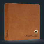 Genealogy Records Book Binder<br><div class="desc">Genealogy Record Book - A classic design genealogy record book with a gold family monogram is perfect for storing photos, awards, items and more. For more than one book, you can change the volume numbers on the spine as needed. Personalize to create an anniversary edition, wedding, new birth, bridal shower,...</div>