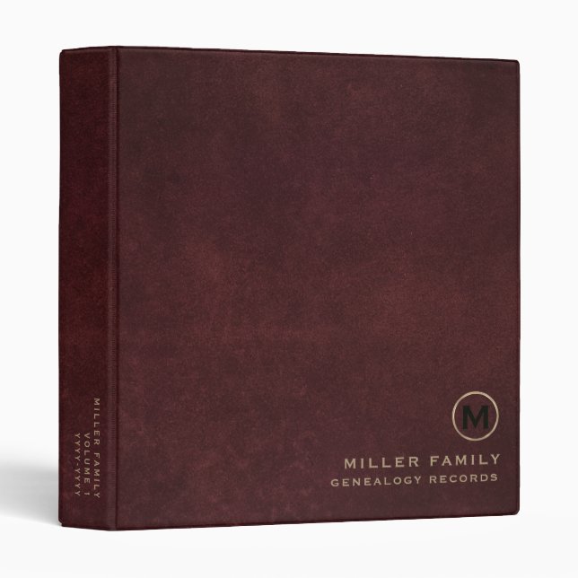 Genealogy Records Book Binder (Front/Spine)