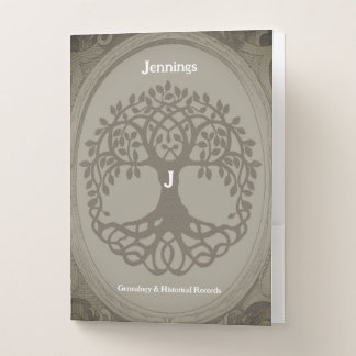 Genealogy Records Family Tree Ancestry Brown Pocket Folder