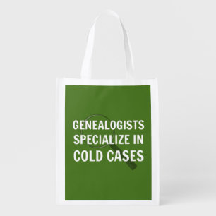 Genealogy Reusable Grocery Bag (Green)