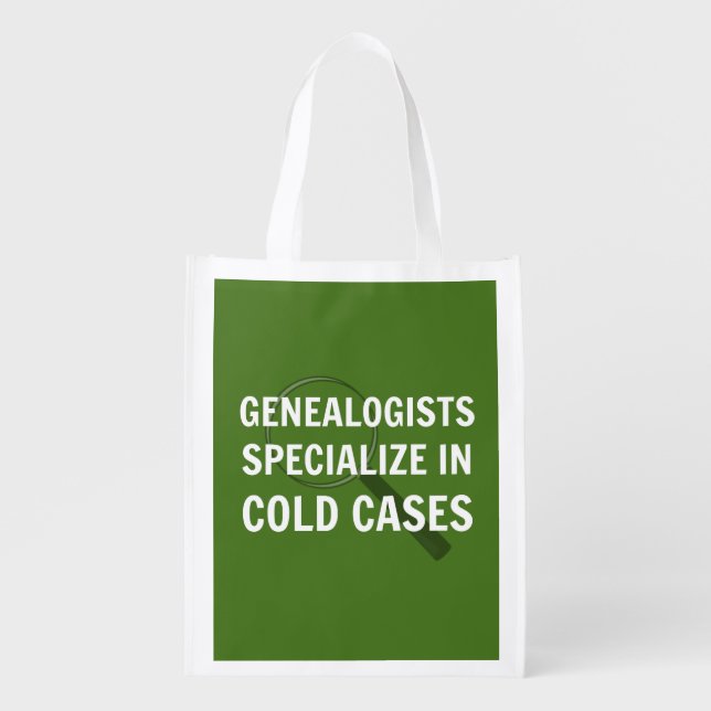 Genealogy Reusable Grocery Bag (Green) (Front)