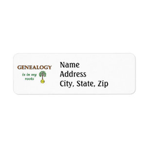 Genealogy Roots Label