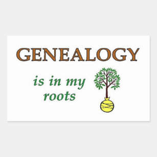 Genealogy Roots Rectangular Sticker