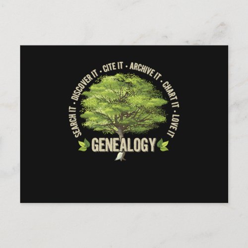 Genealogy Search It Genealogists Family Tree Gift Postcard